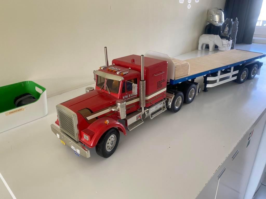 RC King Hauler vrachtwagen met oplegger, Ophalen of Verzenden, Gebruikt