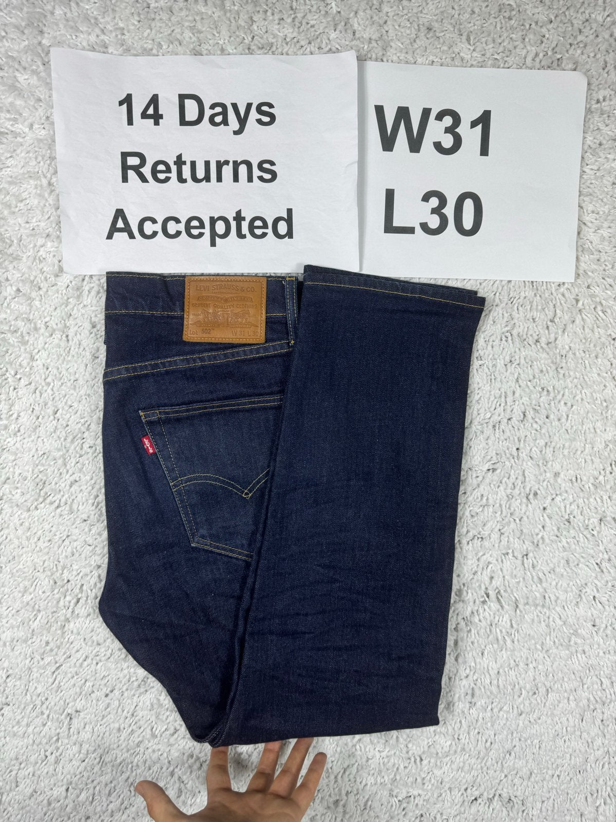 Levi's 502 Strong Taper Fit Jeans W31 L34 - Donkerblauw 2917, Blauw, B, W32 (confectie 46) of kleiner, Ophalen of Verzenden