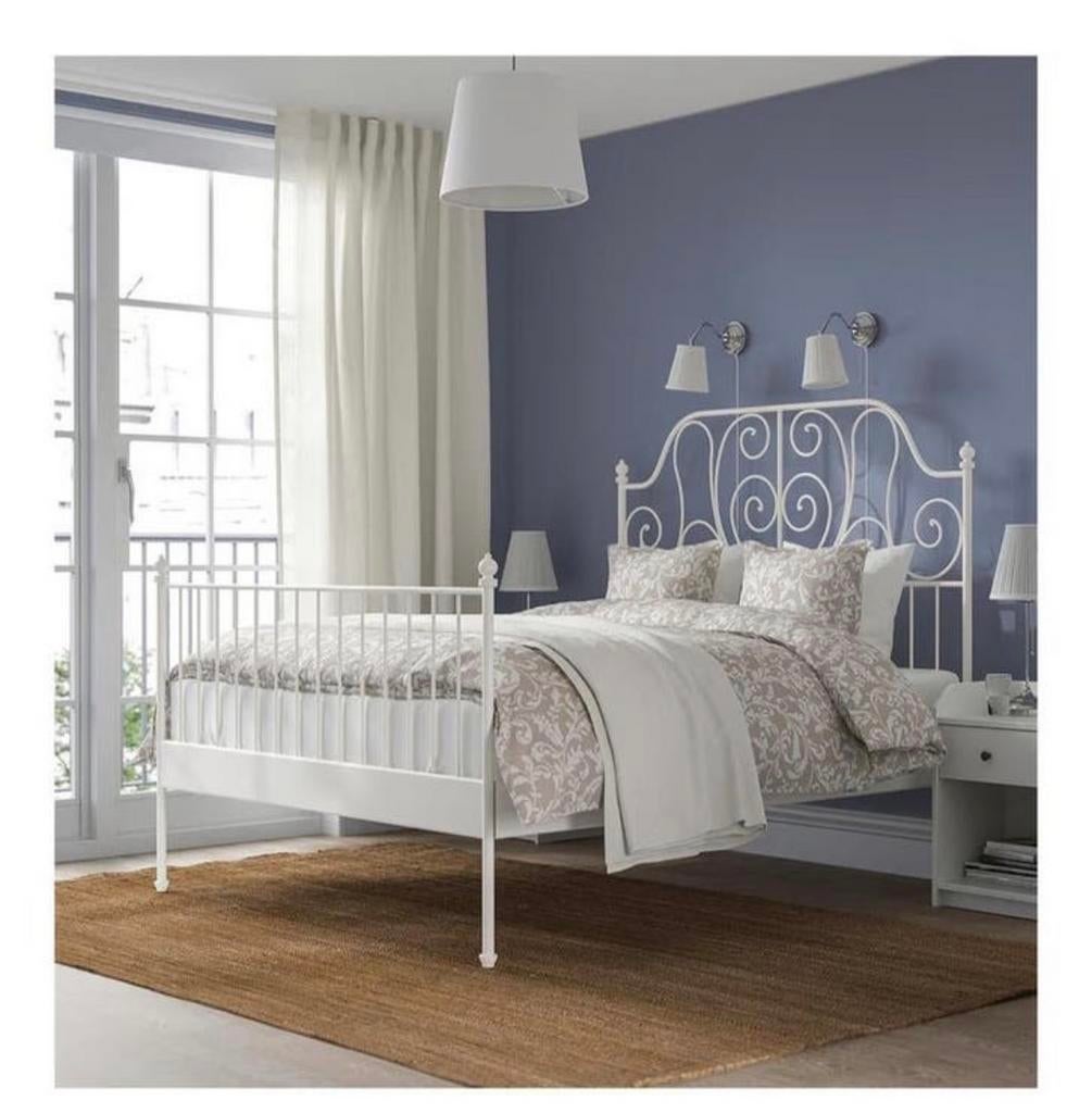 Leirvik Bedframe Ikea, Ophalen of Verzenden, Gebruikt, Minder dan 140 cm, Minder dan 70 cm