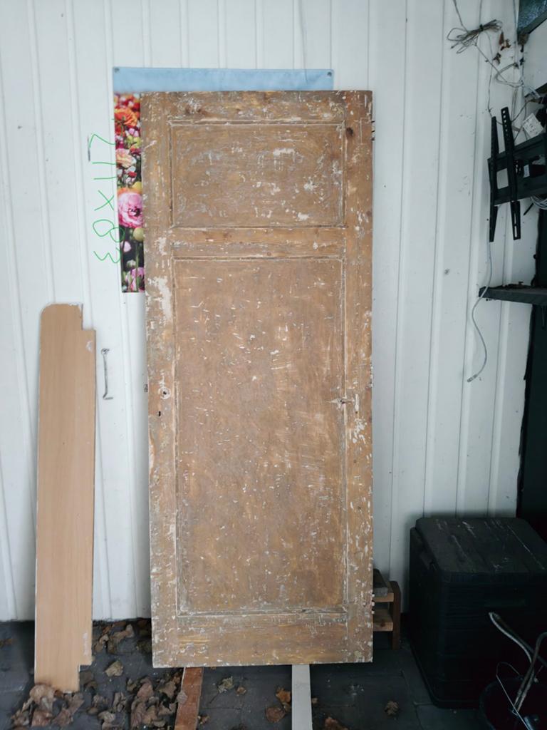 Oude houten binnendeur, Ophalen, Gebruikt