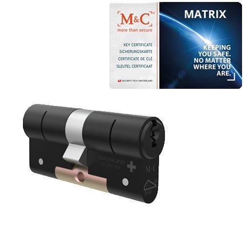 M&C Matrix zwarte cilinder SKG*** met certificaat, Niet ingevuld, Niet ingevuld, Niet ingevuld