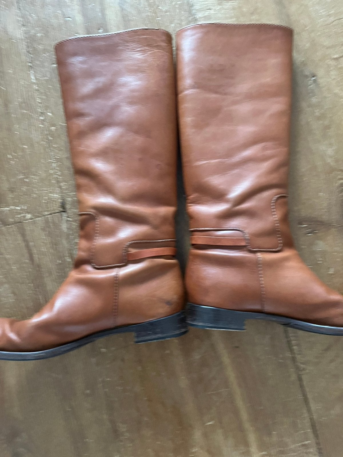 Burberry leren laarzen – maat 38½, Hoge laarzen, Bruin, Ophalen of Verzenden, Zo goed als nieuw