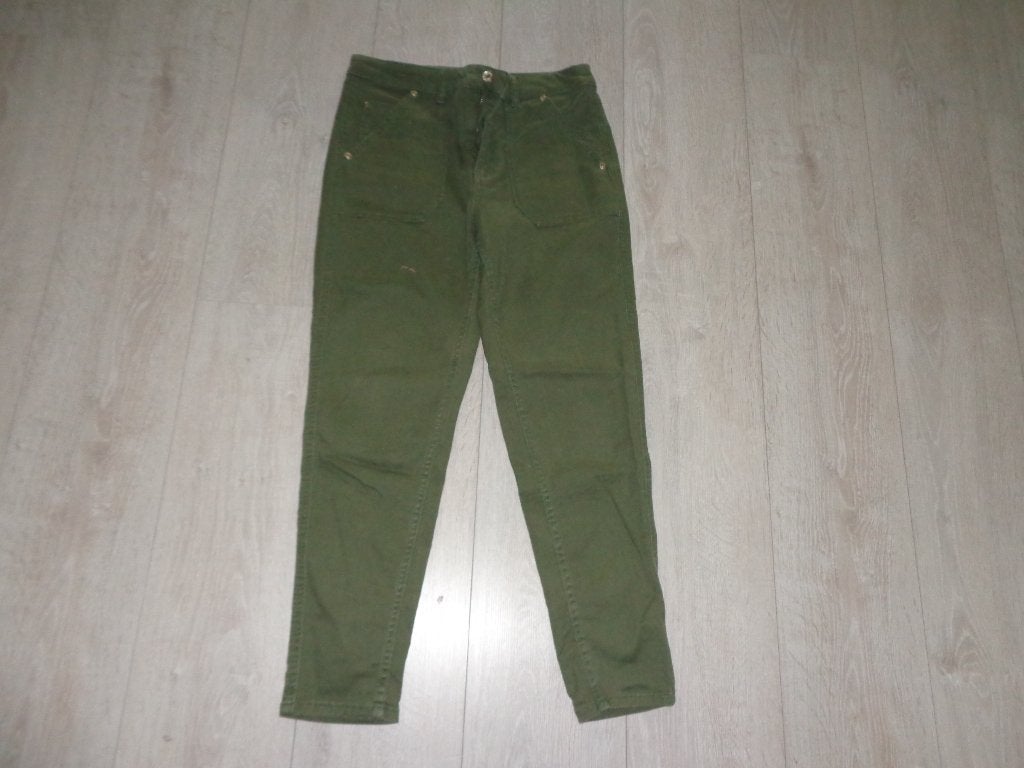 legergroene damesbroek van Superdry, maat 28/30, Ophalen of Verzenden, Zo goed als nieuw, Maat 36 (S), Lang