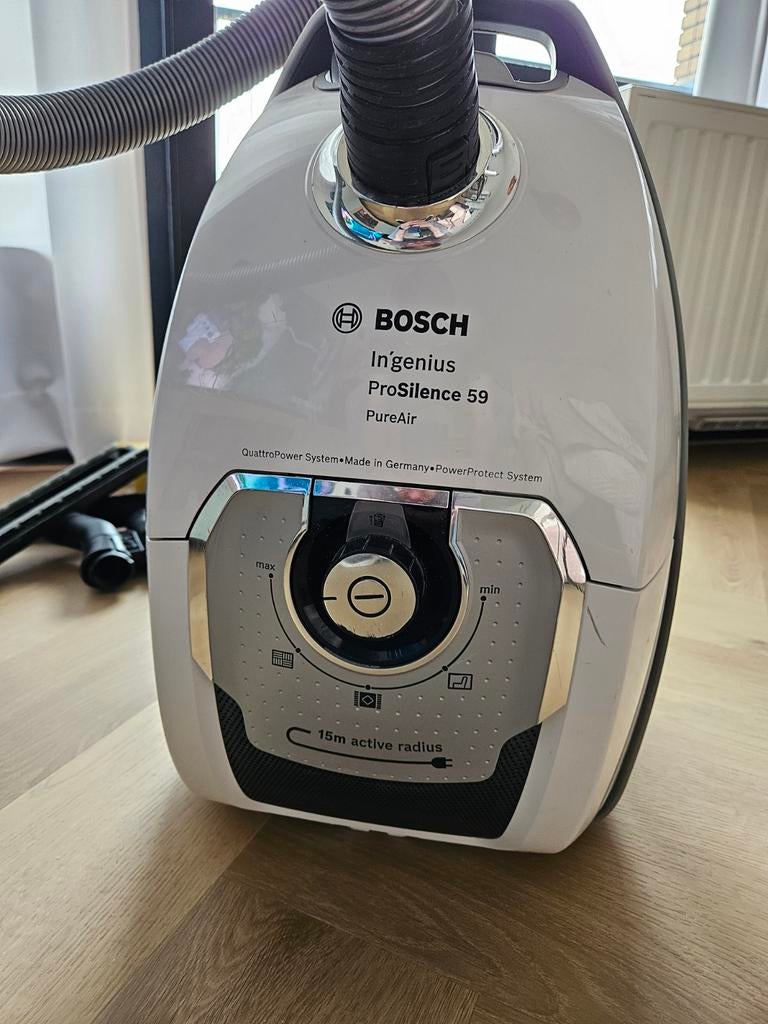 Bosch In'Genius ProSilence 59 PureAir stofzuiger, Ophalen, Gebruikt, Stofzak