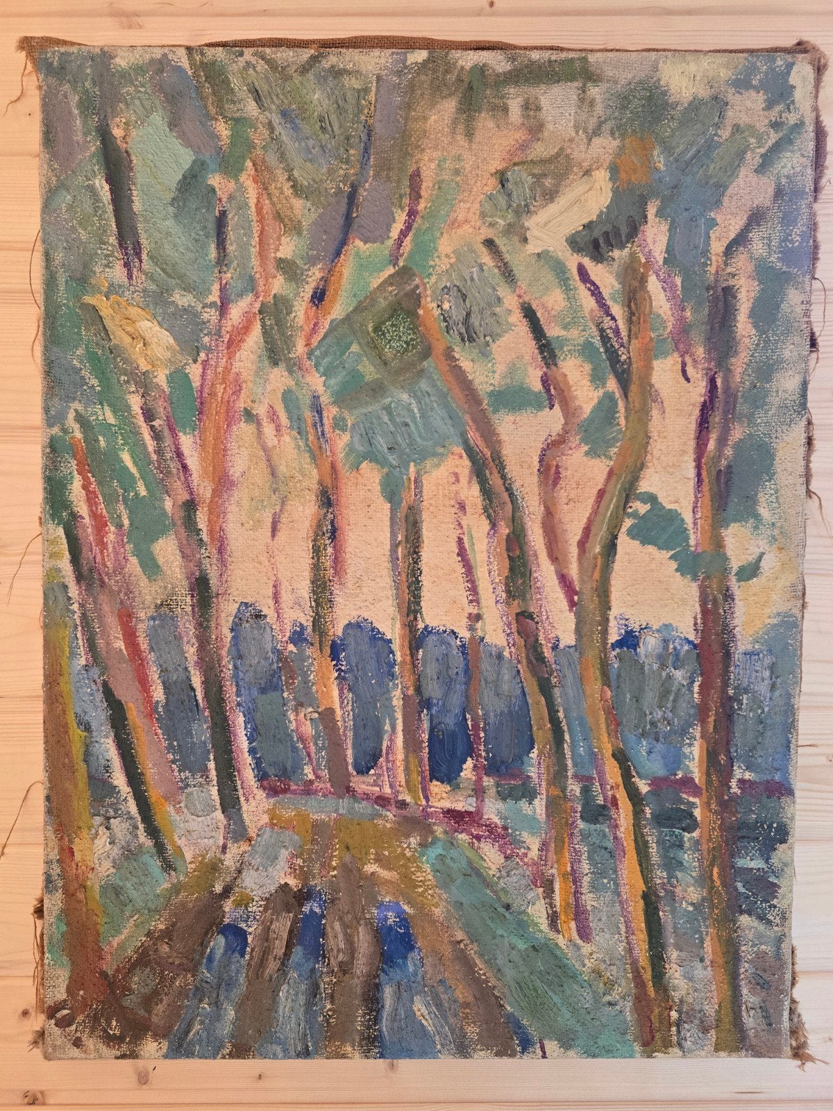 Gesigneerd schilderij van P.C. Kuiper, acrylverf op doek, op, Ophalen of Verzenden