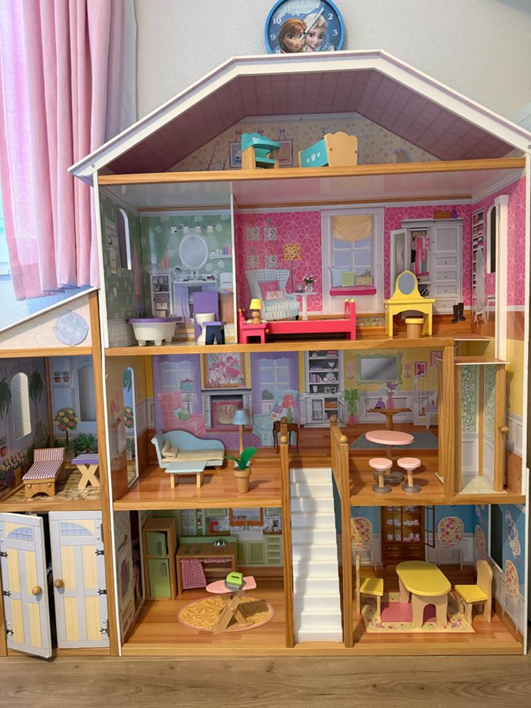 Xl Kidkraft poppenhuis barbiehuis met accessoires, Kinderen en Baby's, Speelgoed | Poppenhuizen, Ophalen, Gebruikt, Poppenhuis