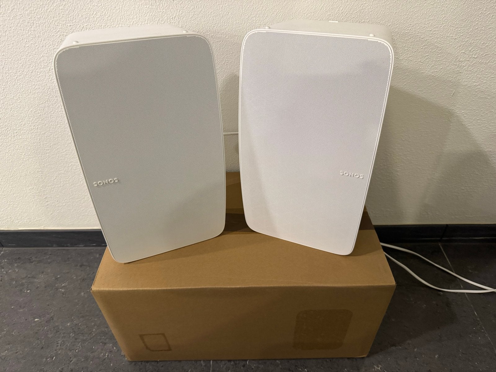 Set van 2 Sonos Five speakers (wit), Ophalen, Stereo speakers, WiFi, Zo goed als nieuw