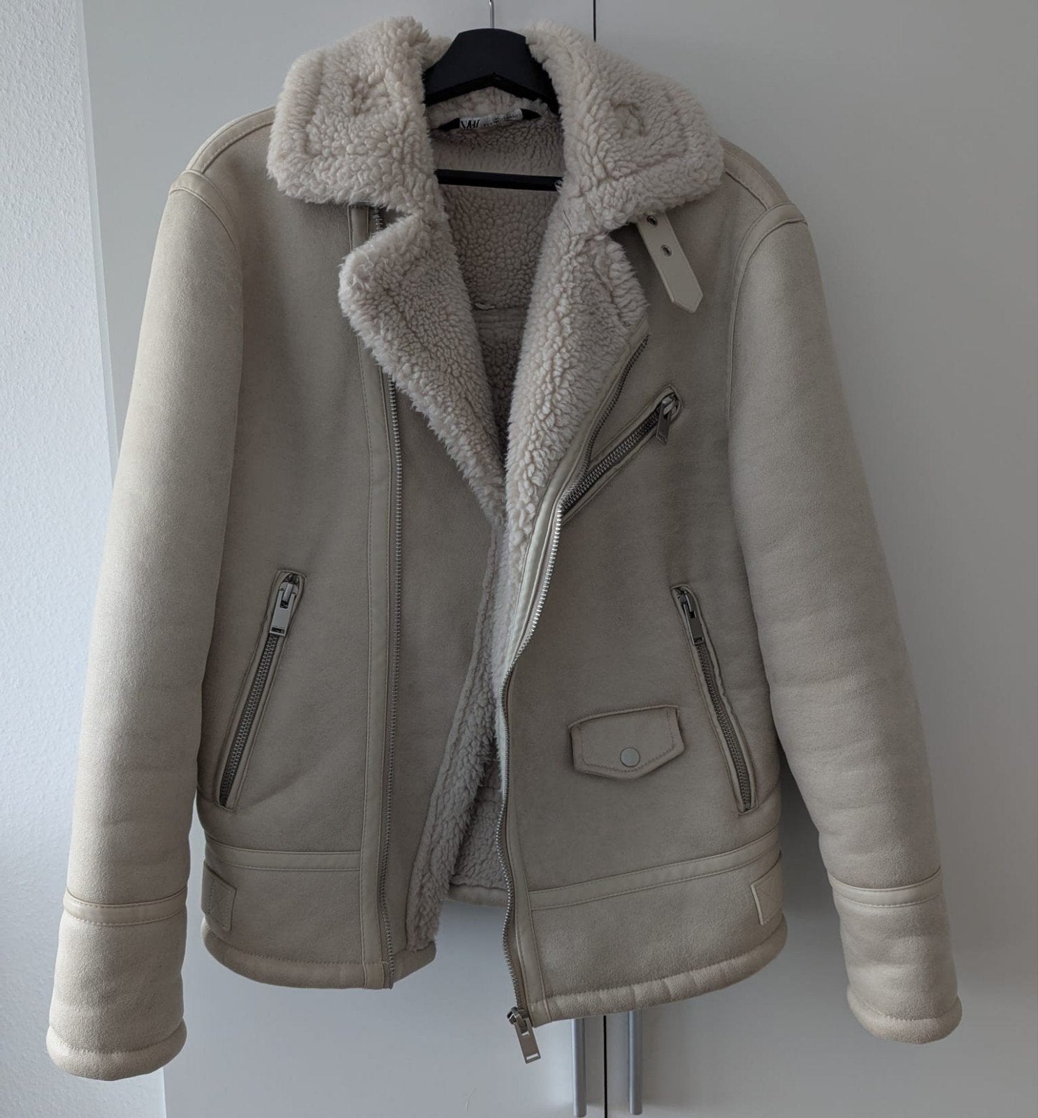 Zara Man Jas Coat | Maat M | Nieuw | Beige Suède | Gevoerd, Ophalen of Verzenden, Nieuw, Beige