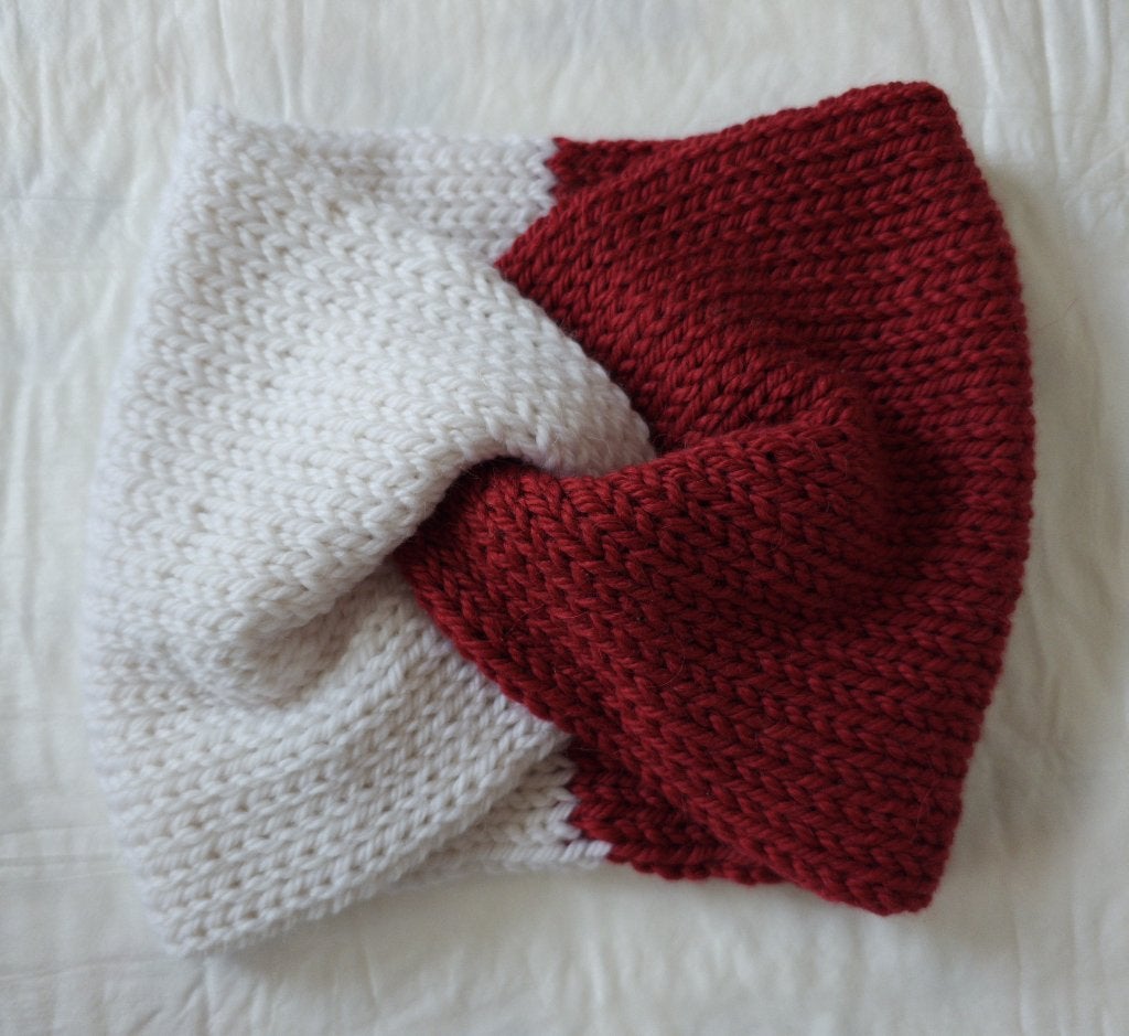 Rood-witte hoofdband voor volwassenen – handgemaakt, Handgemaakt, Verzenden, Nieuw, Muts