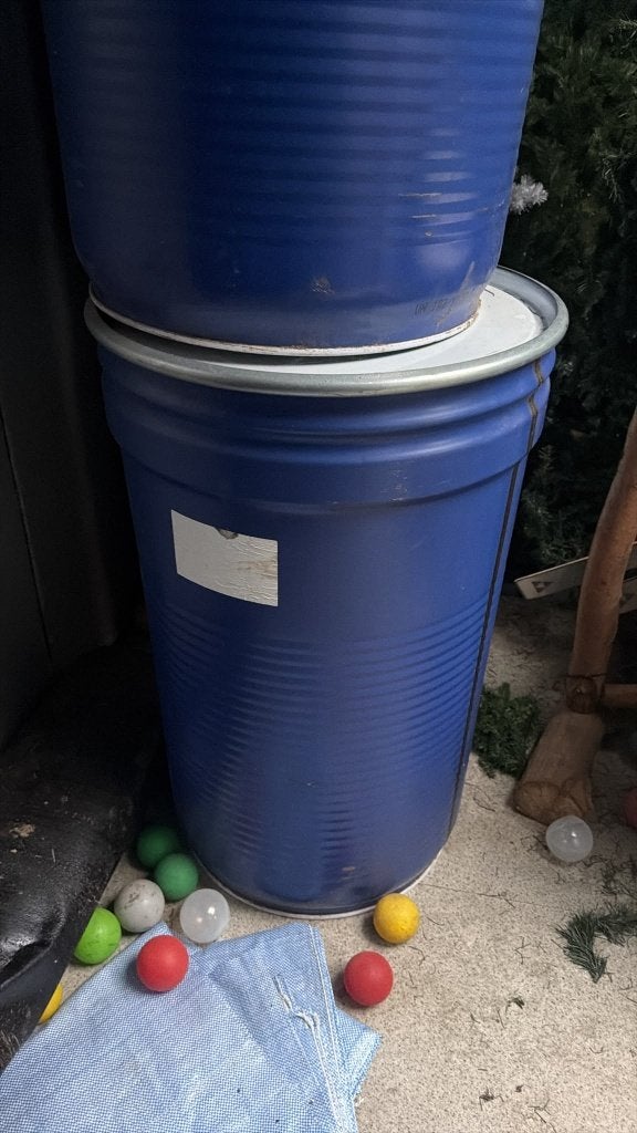 Olieton stookton vat 200 liter te koop, Ophalen, Gebruikt, Vuurton