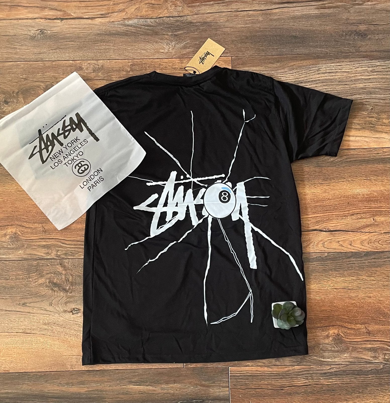 Stussy spider T-shirt Maat M/L, Ophalen of Verzenden, Nieuw, Maat 52/54 (L), Wit