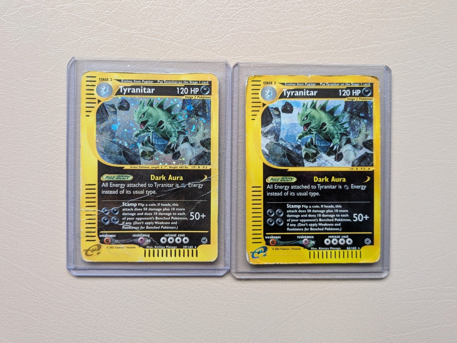 Tyranitar Expedition Holo en Reverse Holo, Ophalen of Verzenden, Gebruikt, Meerdere kaarten, Foil