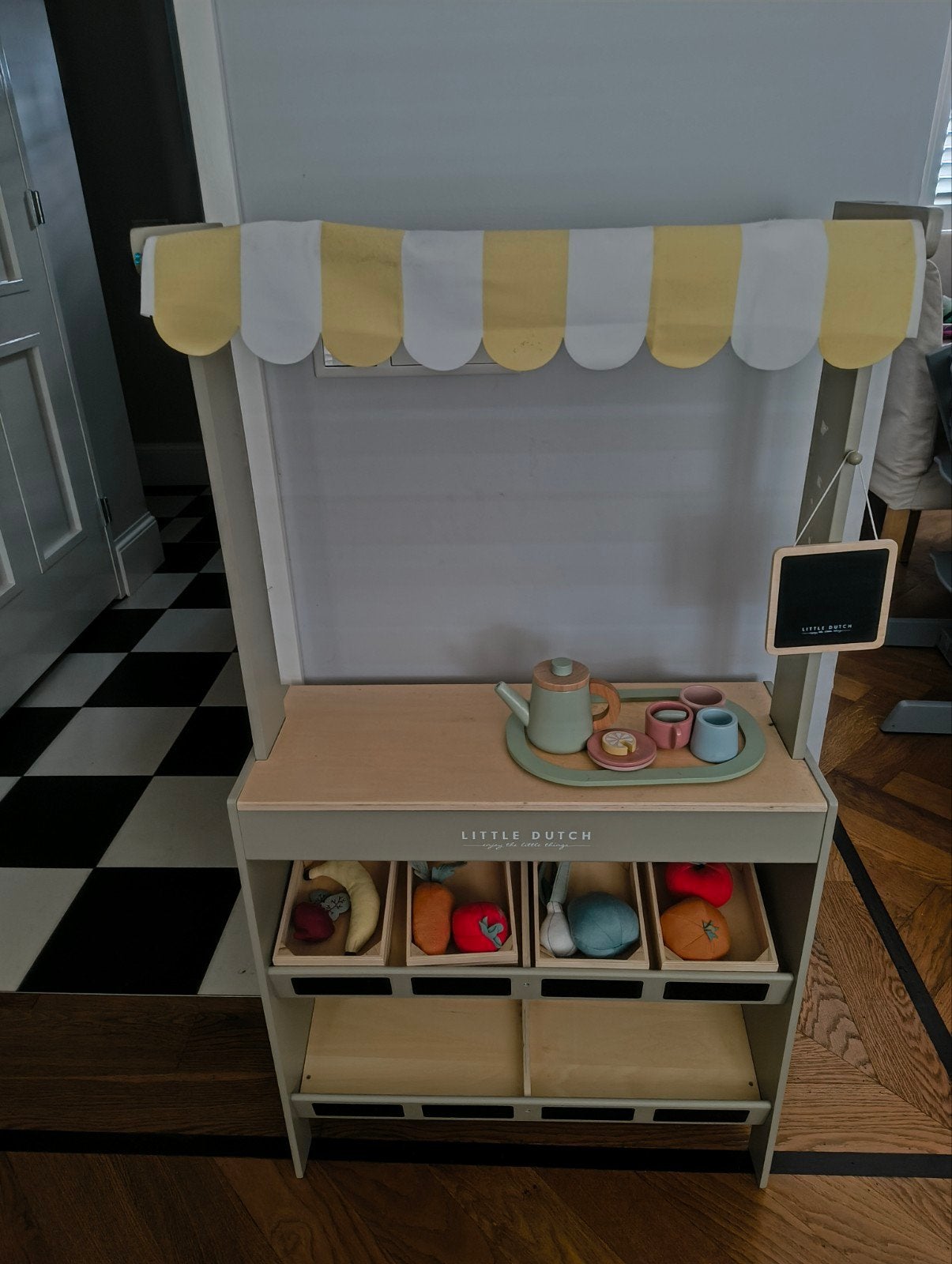 Little Dutch Houten Marktkraam met Accessoires, Ophalen, Zo goed als nieuw, Jongen of Meisje