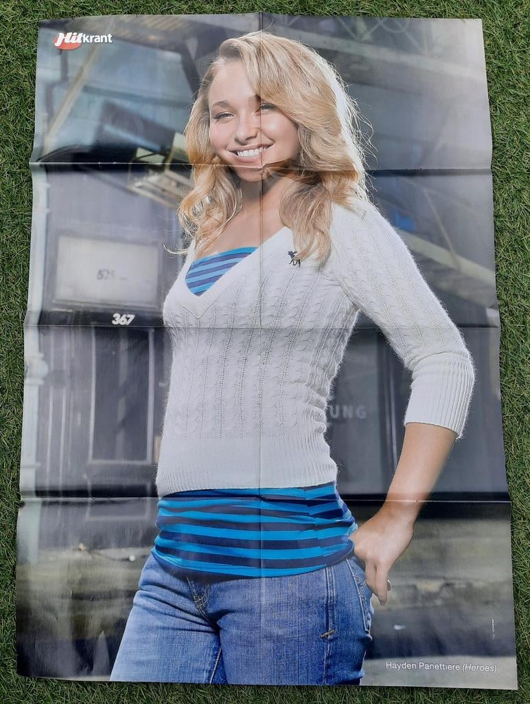 Grote Poster Hitkrant 2008 Hayden Panettiere / TMF VJ's, Verzamelen, Ophalen of Verzenden, Gebruikt, A1 t/m A3, Film en Tv