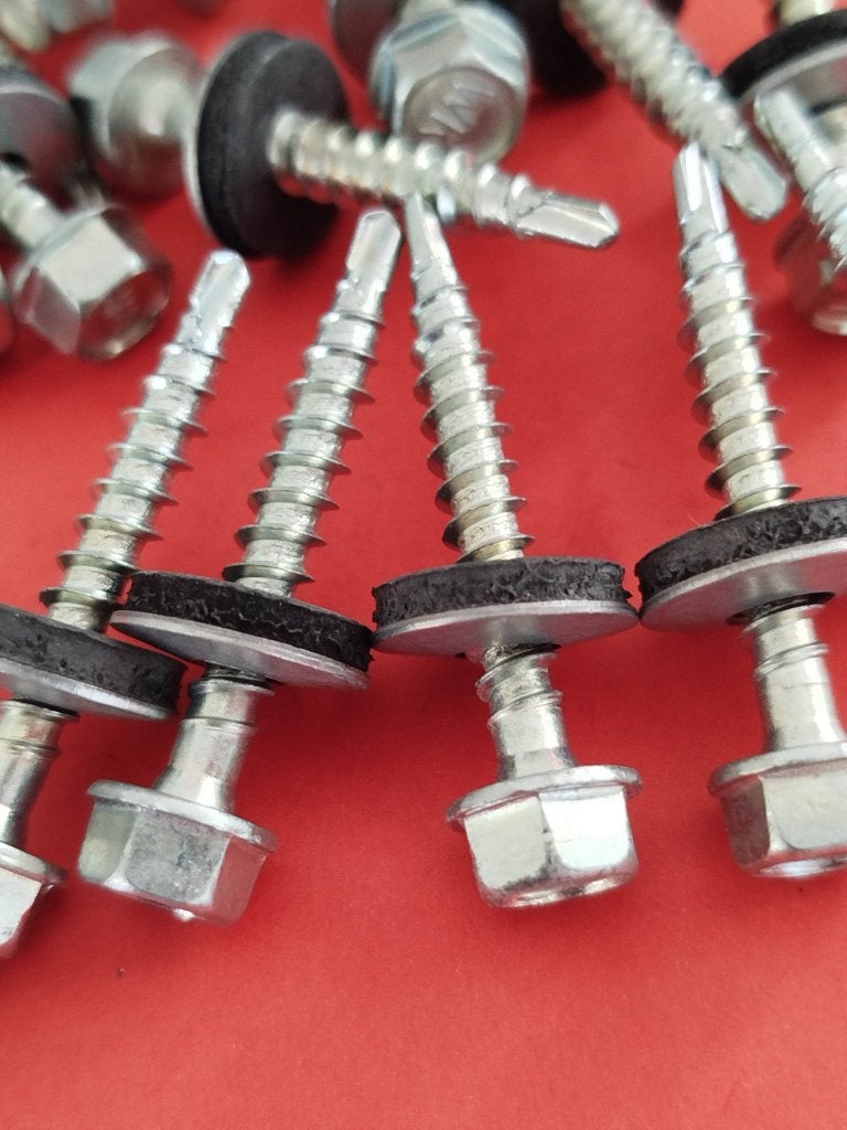 50 st sandwich paneel schroeven blank metaal 0000 35 +55 mm, N, N, Schroeven, Nieuw