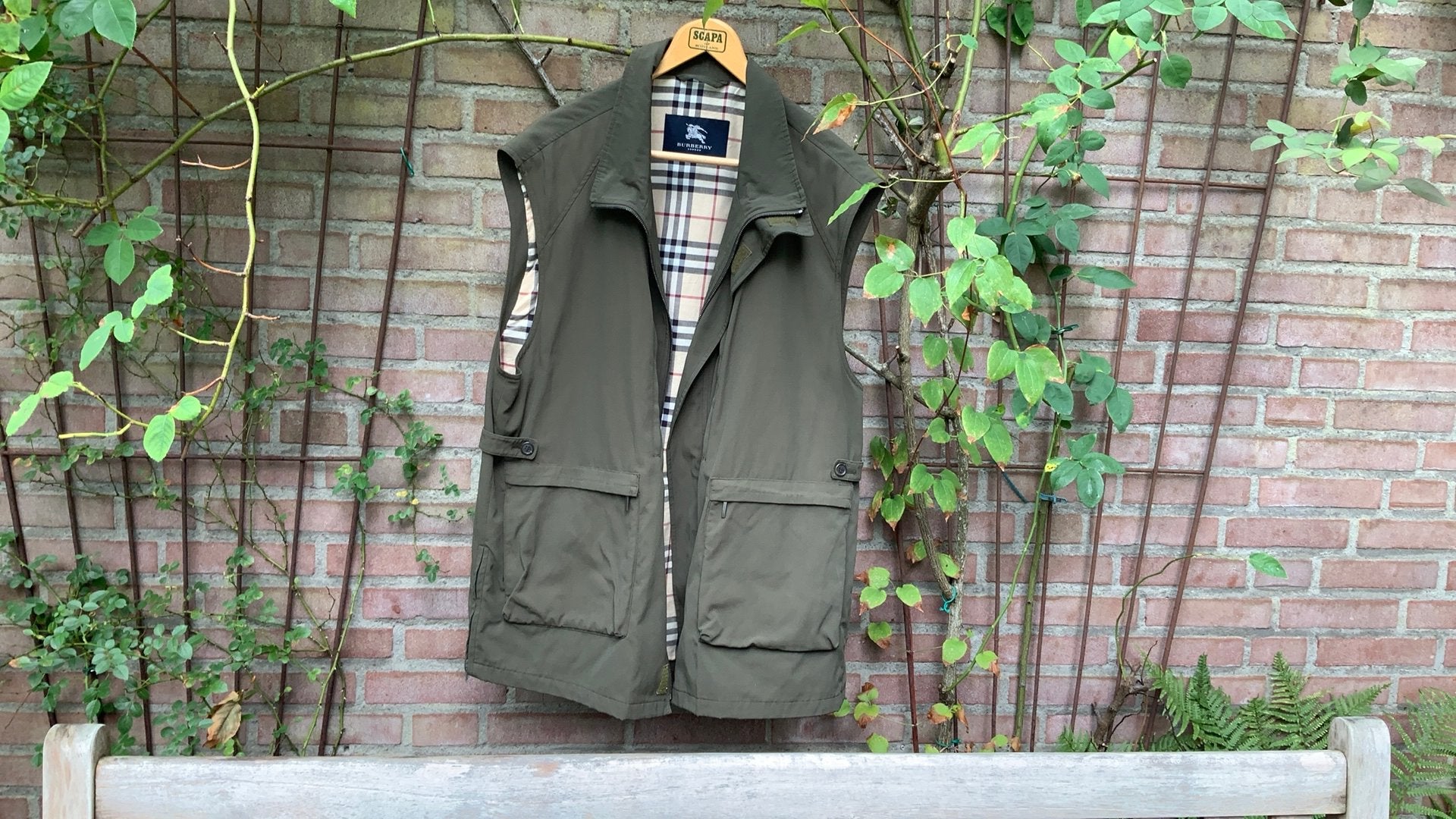 Burberry London vintage bodywarmer groen maat 54, Ophalen of Verzenden, Zo goed als nieuw, Maat 52/54 (L), Groen