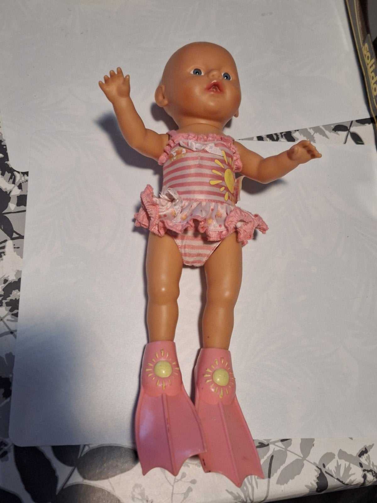 Little Baby Born Meisje Zwemmen. Vintage., Ophalen of Verzenden, Zo goed als nieuw, Babypop