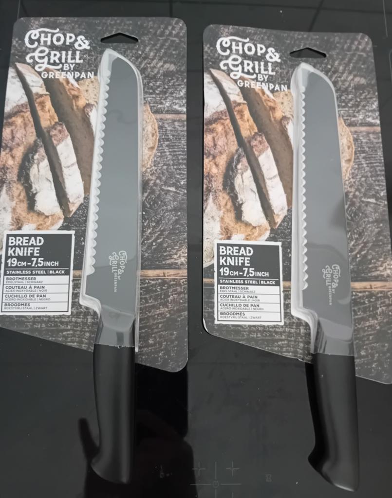 Chop&grill.  Broodmes zwart. Roestvrijstaal. Nieuw!, Ophalen, Nieuw, Zwart