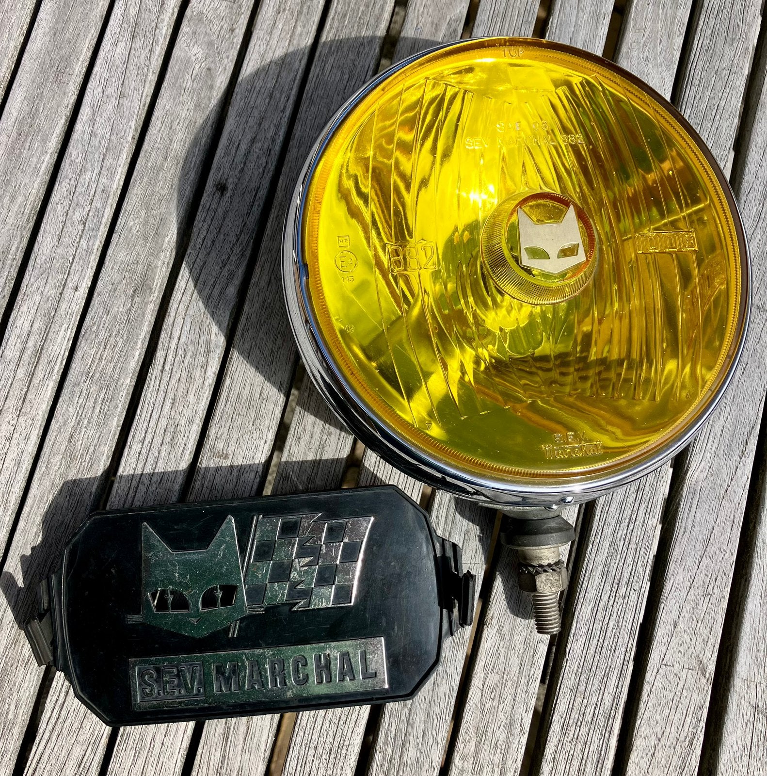 Oldtimer verstraler Sev Marchal 882 geel, Auto-onderdelen, Verlichting, Ophalen of Verzenden, Nieuw, BMW