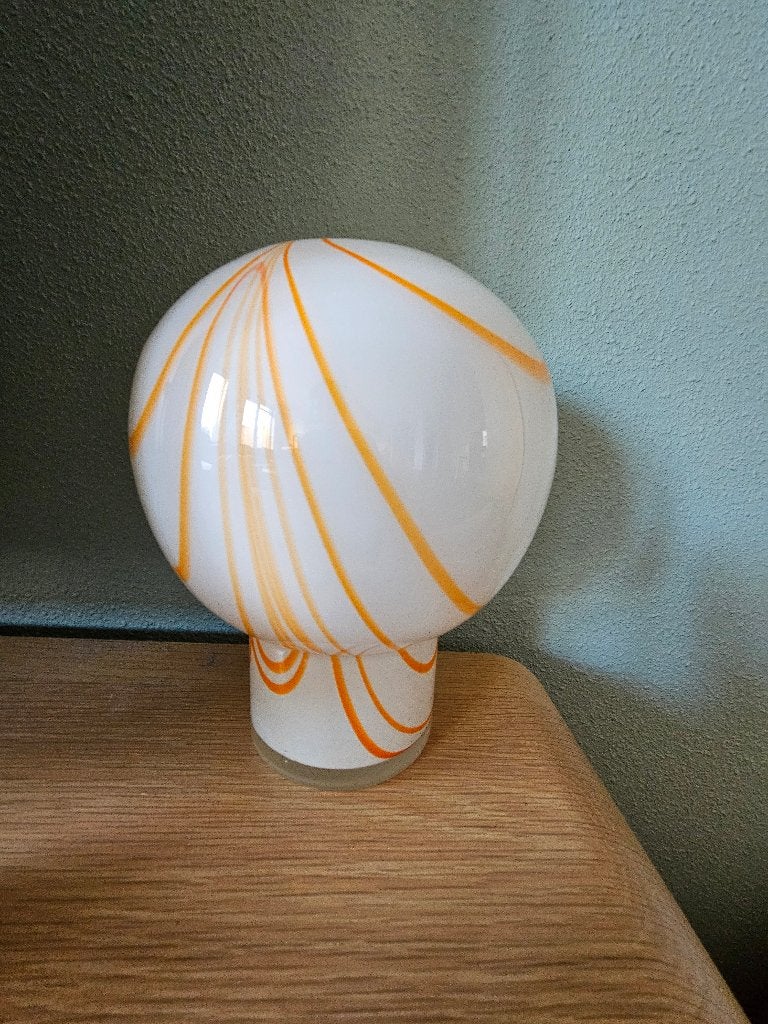 Moretti swirl bolvaas vaas vintage, Ophalen of Verzenden, Zo goed als nieuw