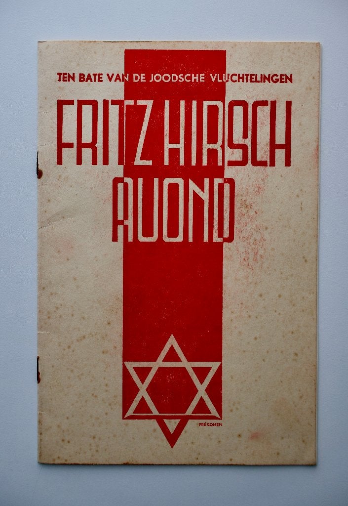 Programmaboekje Fritz Hirsch Avond. Ontwerp Fré Cohen, Ophalen of Verzenden, Gelezen, Fré Cohen
