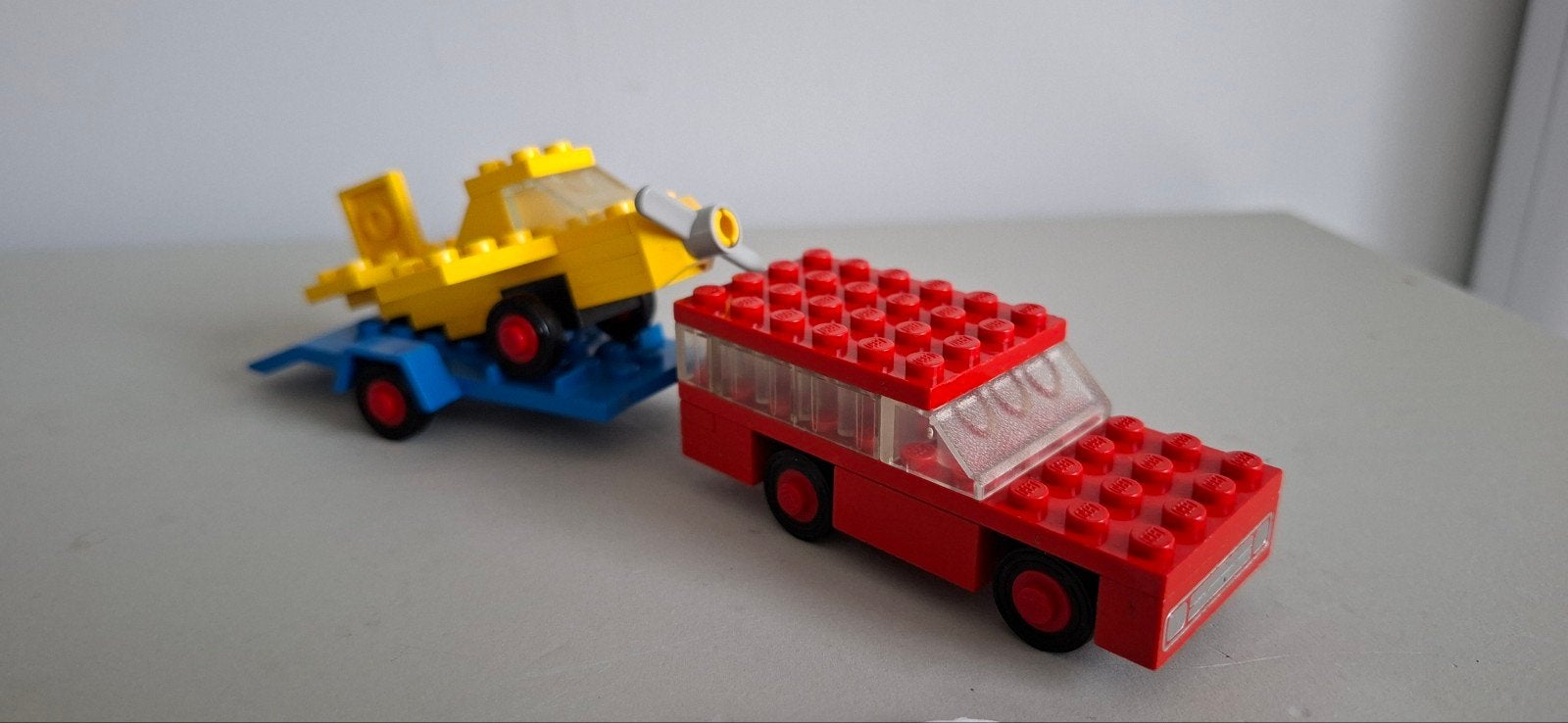 Lego vintage set 660 auto met vliegtuig transport, Gebruikt, Overige thema's, Lego, Ophalen of Verzenden