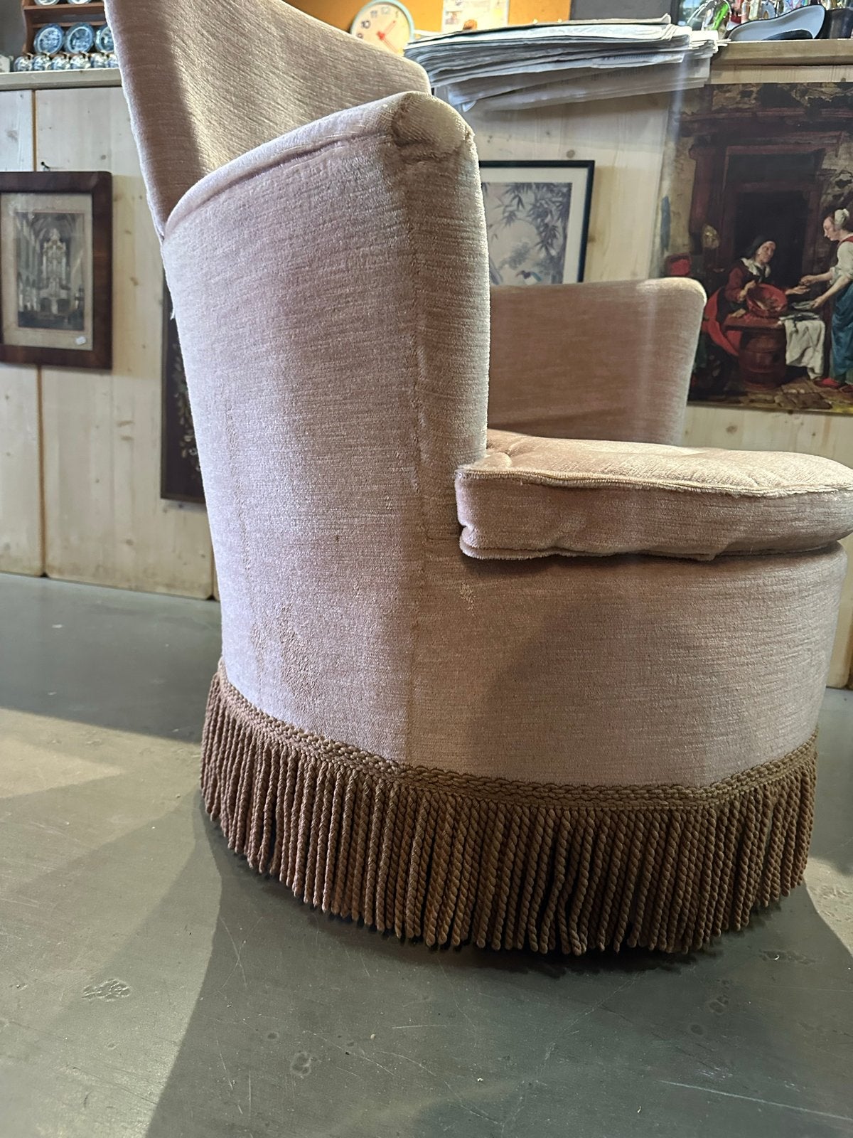 Vintage Fauteuil met Franjes - Comfortabel en Stijlvol, Ophalen