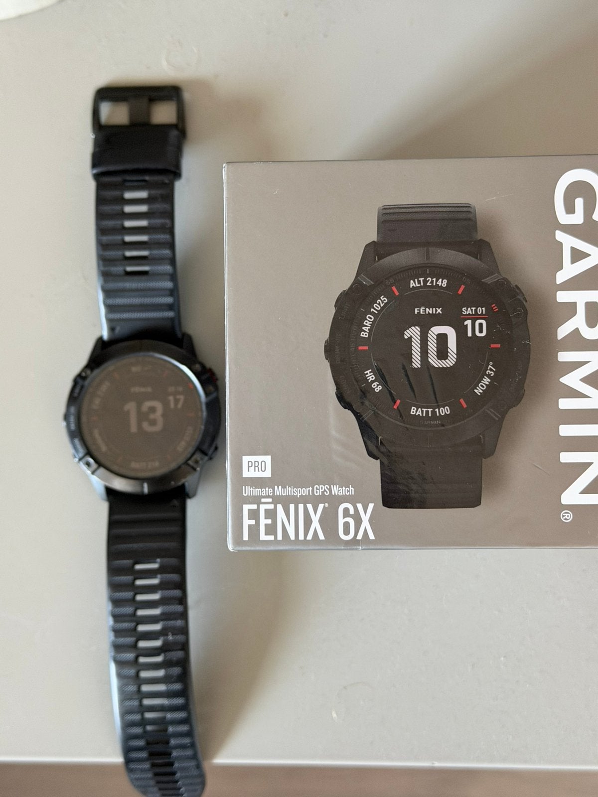 Garmin Fenix 6X Pro - GPS Multisport Smartwatch, Zwart, Ophalen of Verzenden, Waterdicht, Android