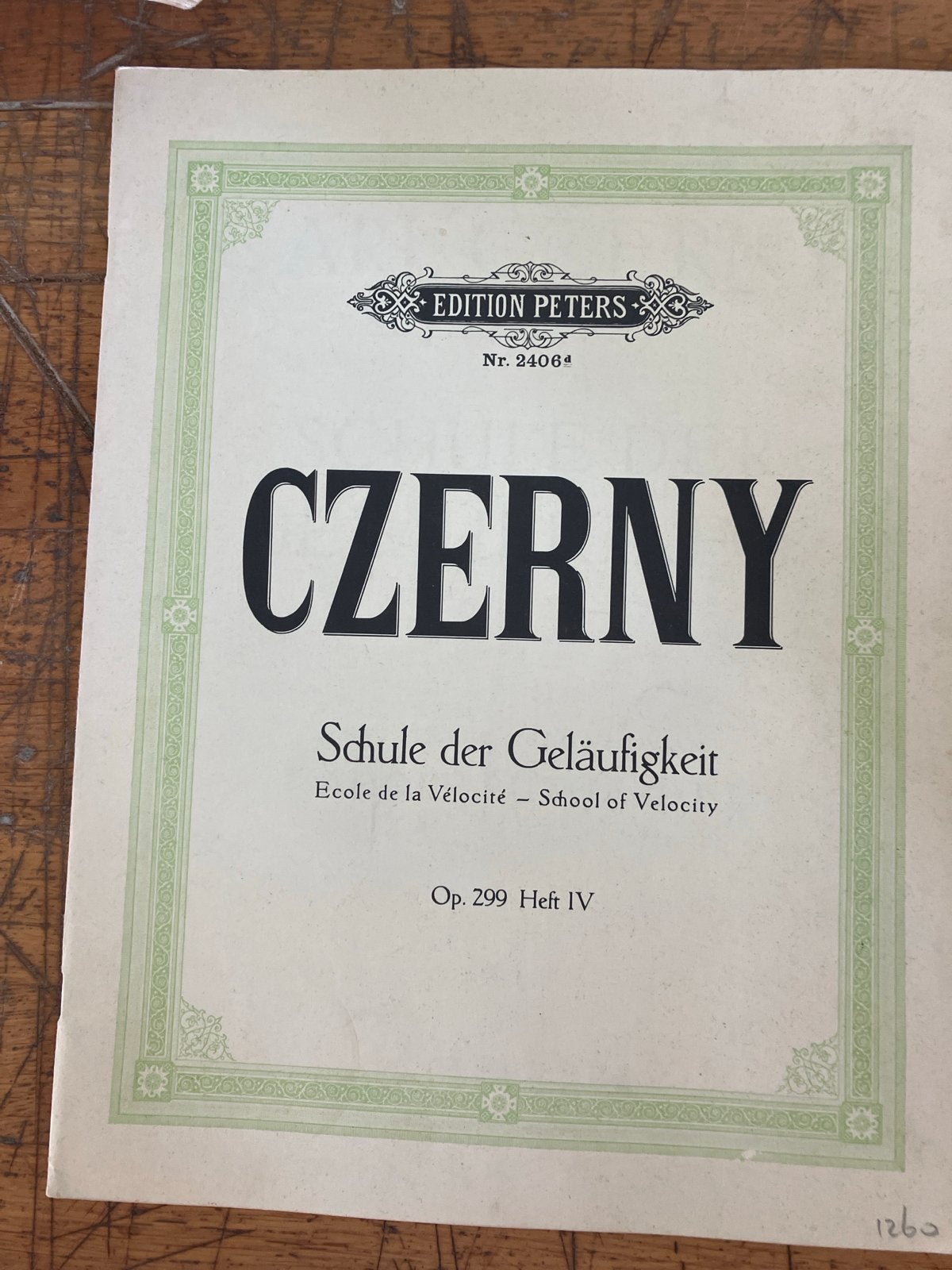 Czerny - Schule der Geläufigkeit Op. 299 Heft IV - Pianoboek, Gebruikt, Klassiek, Les of Cursus, Ophalen of Verzenden