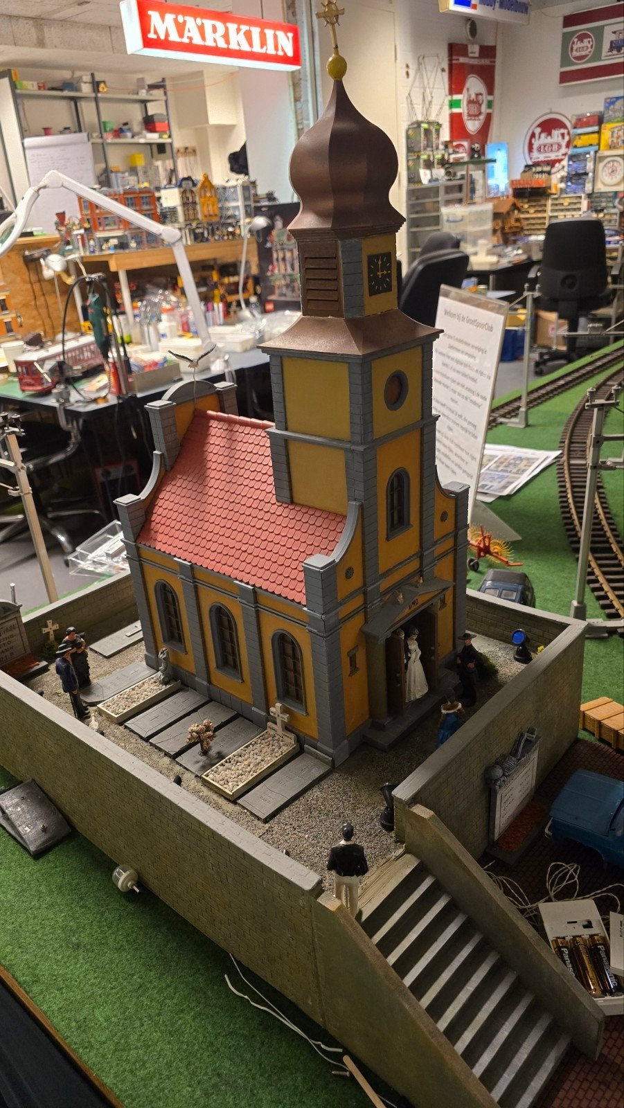 pola kerk die extra is uitgewerkt . G spoor lgb, Gelijkstroom of Wisselstroom, Brug, Tunnel of Gebouw, Zo goed als nieuw, Ophalen