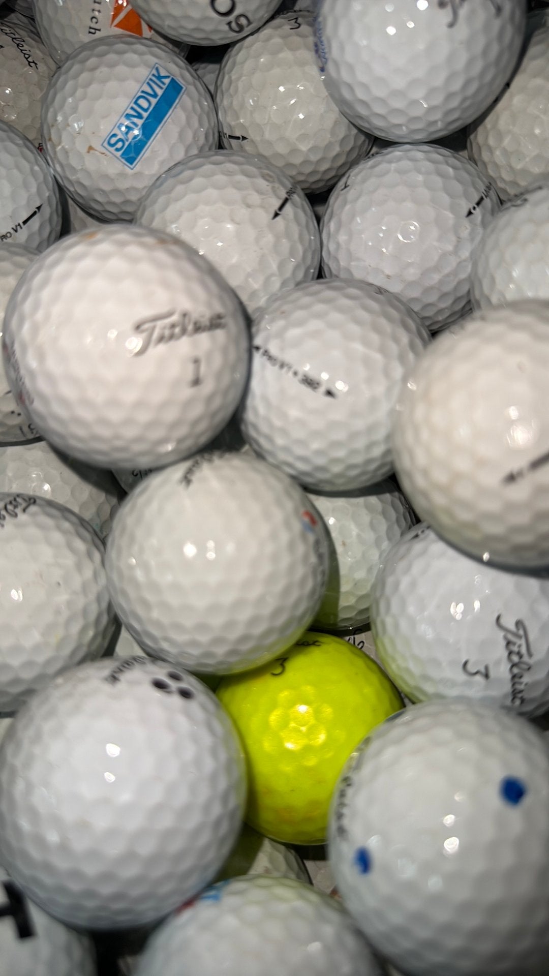 Titleist prov1x golfballen 100 stuks, Ophalen of Verzenden, Zo goed als nieuw, Bal(len)