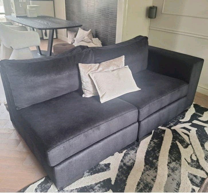RUILEN TEGEN 3 FLESSEN WIJN! Zwarte loungebank, Ophalen, Gebruikt, X, 150 cm of meer