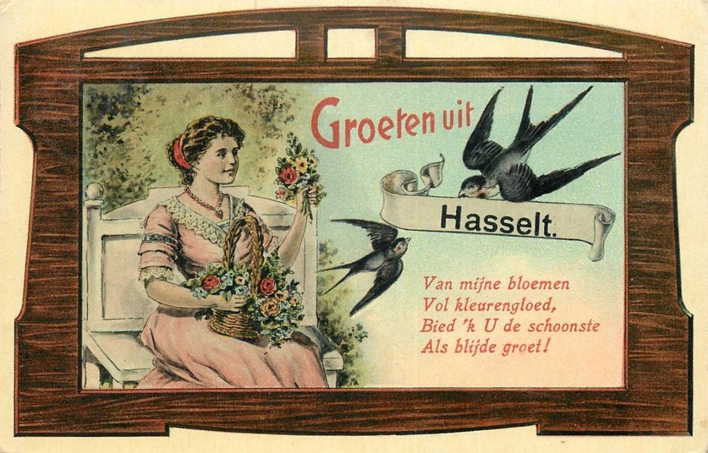378-338-047 Hasselt Groeten uit, Verzamelen, Ansichtkaarten | Nederland, Verzenden, Voor 1920, Overijssel