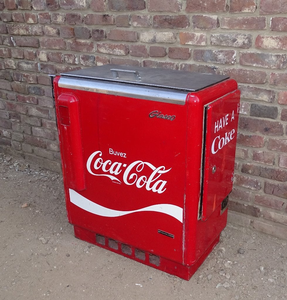 oude decoratieve koeling coca-cola coca cola kast, Ophalen