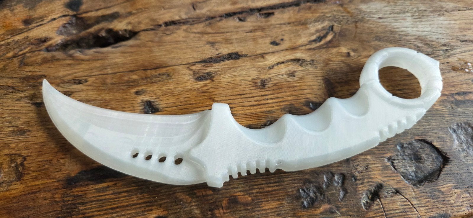 3D geprinte kunststof karambit - decoratief, Ophalen of Verzenden, Nieuw, Filament
