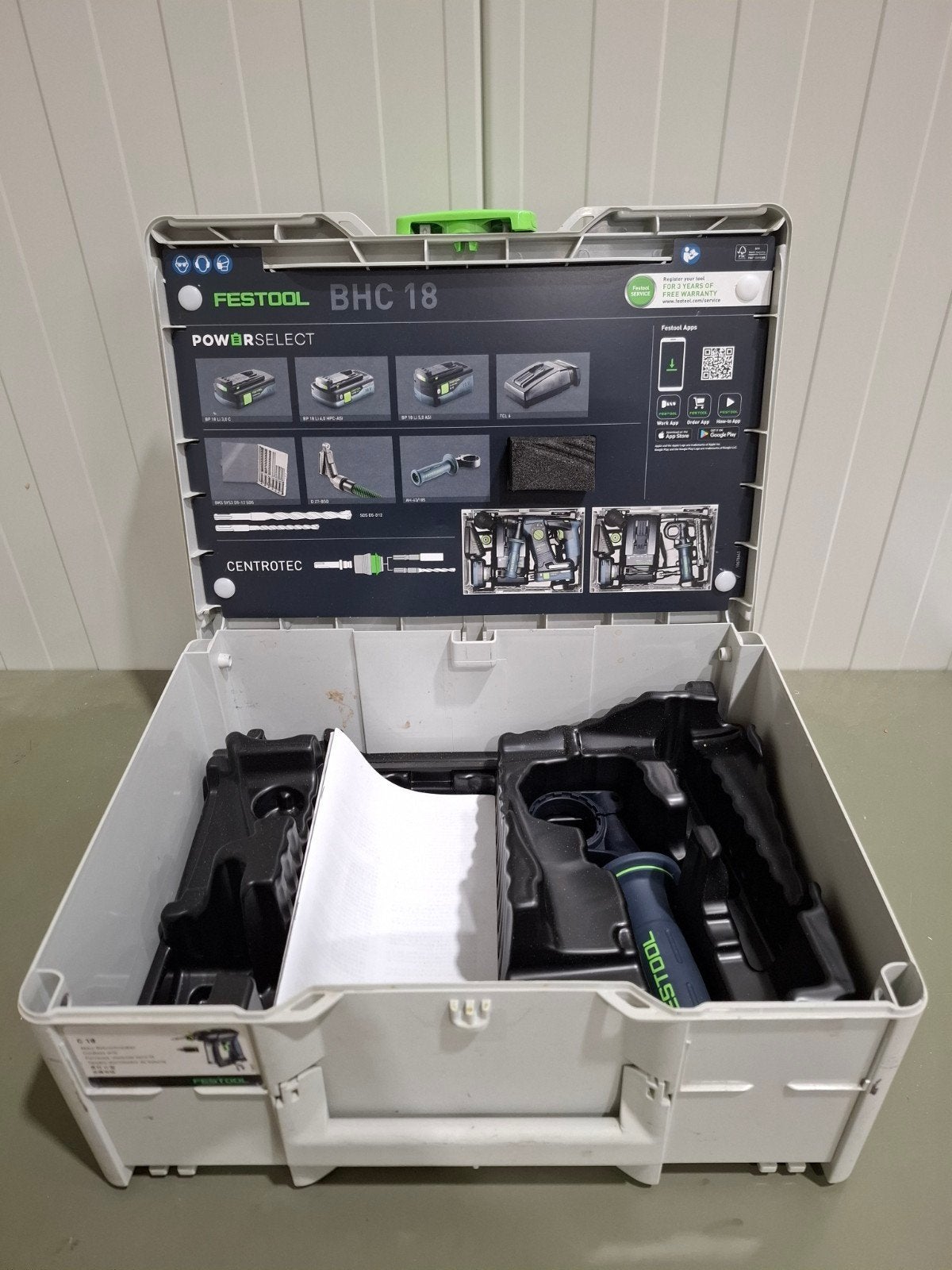 Festool Systainer 187 met inleg voor klopboor en handvat, Ophalen of Verzenden, Gebruikt