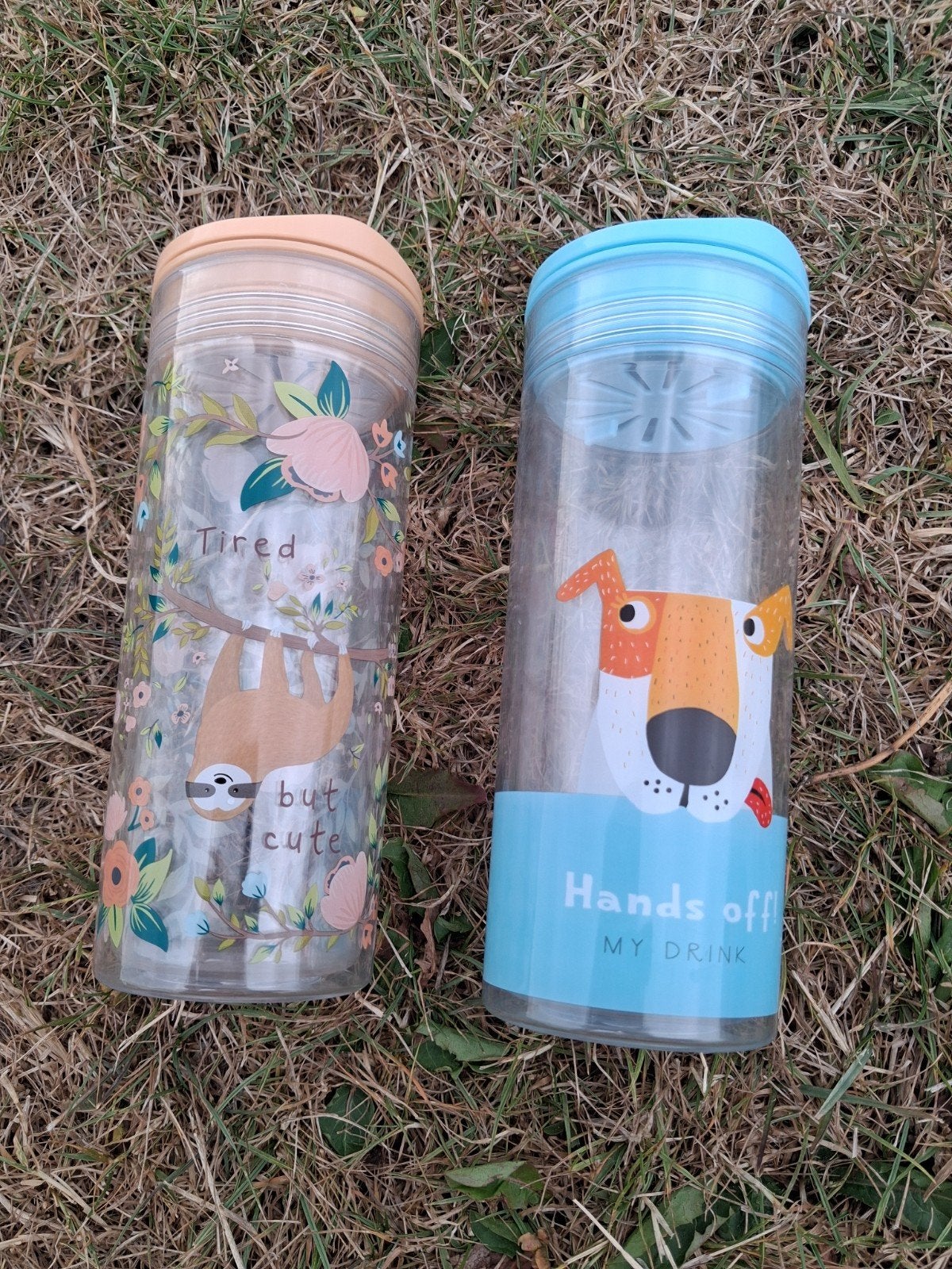 chicmic 2x drinkfles slide cup waterfles, Ophalen of Verzenden, Overige stijlen