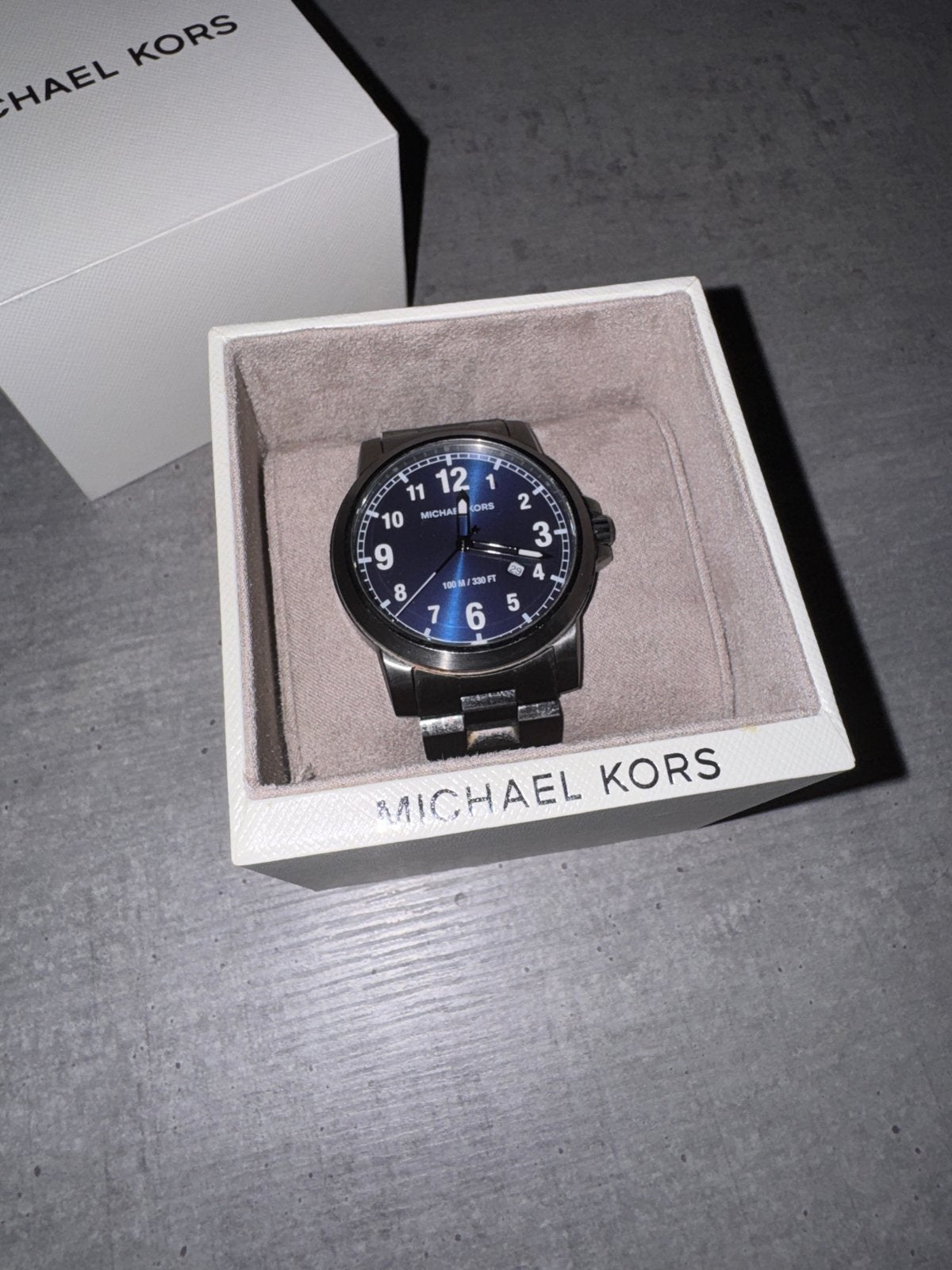 Michael Kors Herenhorloge - Zwart/Blauw, Overige merken, Gebruikt, Staal, Polshorloge