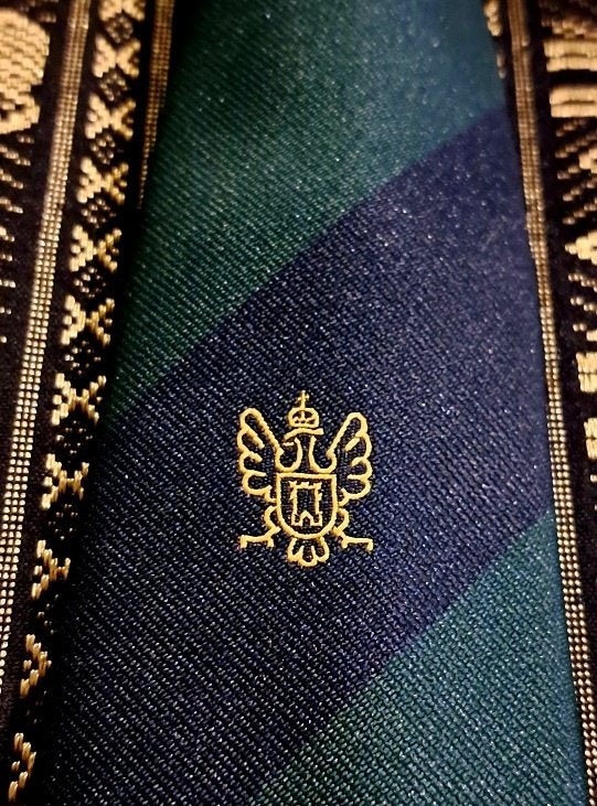 Middelburg Gemeente Zeeland stropdas blauw-groen, Ophalen of Verzenden, Nieuw, Blauw