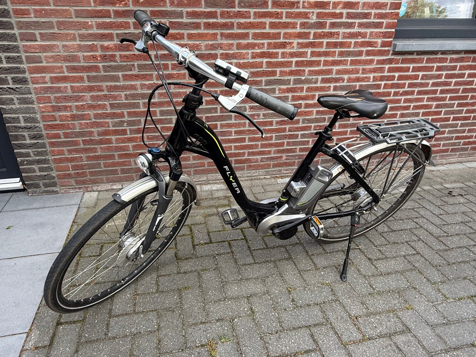 Flyer T-serie elektrische fiets, 100+ km, maat M lage instap, Gebruikt, 51 tot 55 cm, 50 km per accu of meer, Ophalen