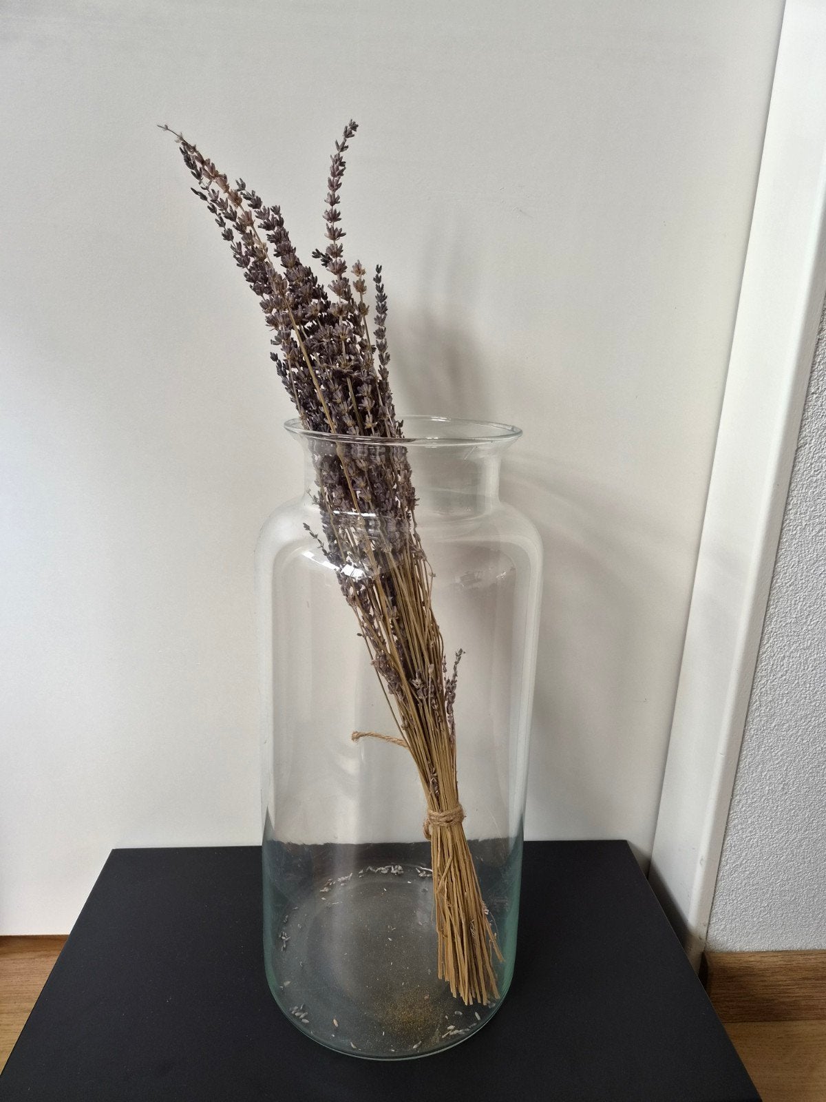Glazen vaas 40 cm hoog, Ophalen, Transparant, Geschikt voor droogbloemen, Glas