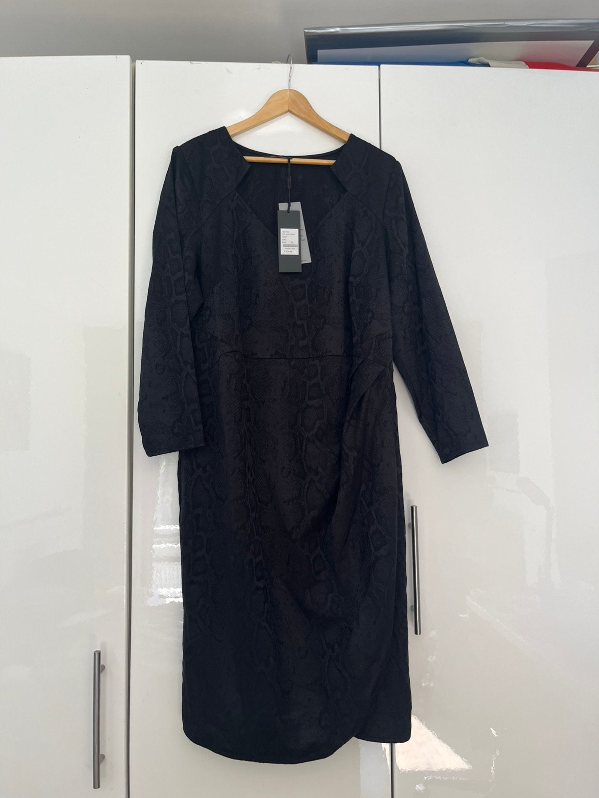 Anna Scholz for sheego jurk zwart slangenprint maat 50, Zwart, Maat 46/48 (XL) of groter, Ophalen of Verzenden, Zo goed als nieuw