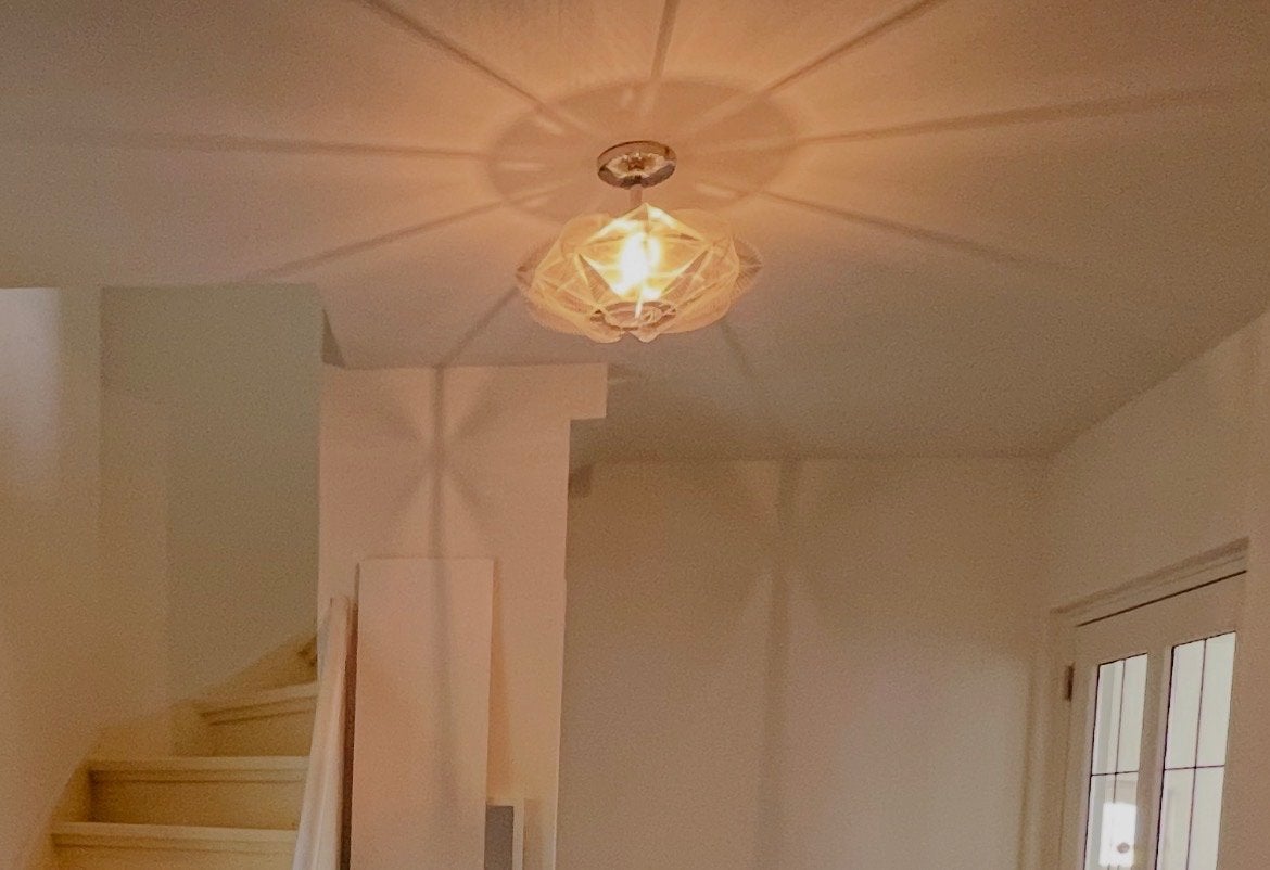 Moderne Plafondlamp met Uniek Draadontwerp, Ophalen, Kunststof, Modern, E27 (groot)