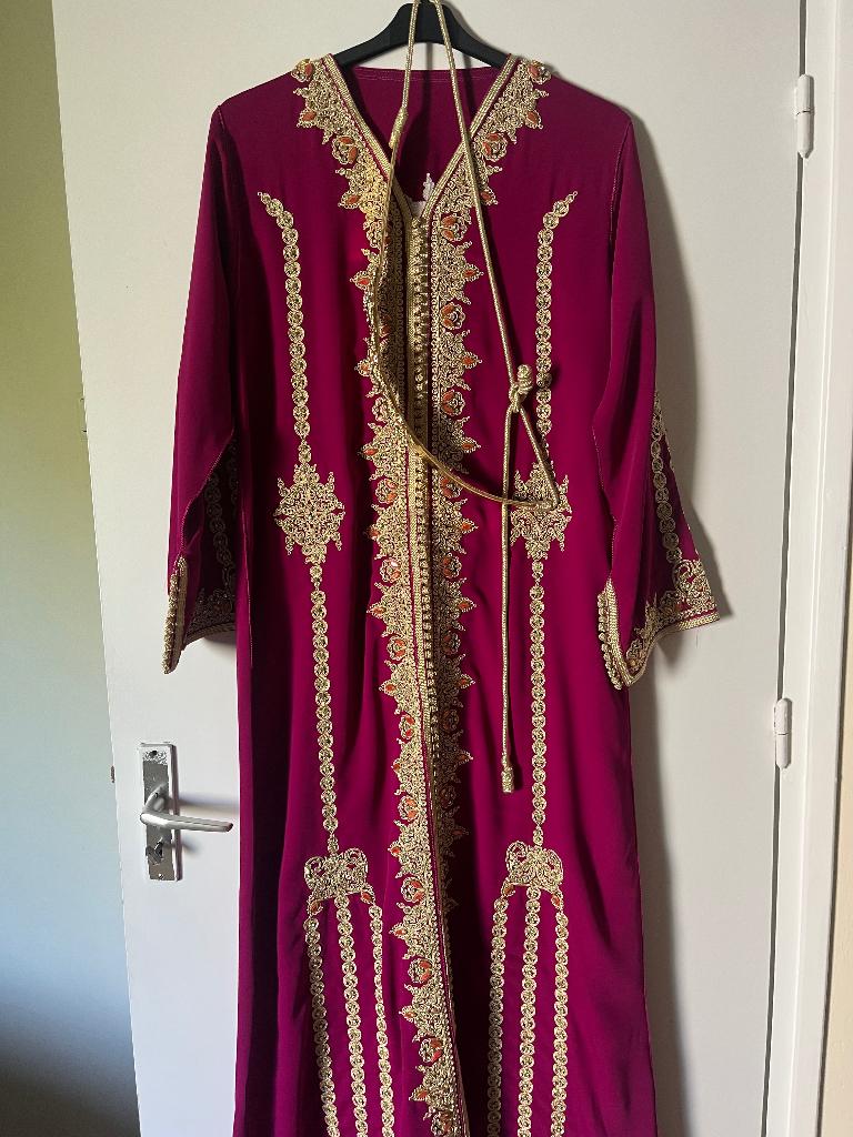 Marokkaanse kaftan maat s/m/l met riem, Nieuw, Roze, Onder de knie, Ophalen