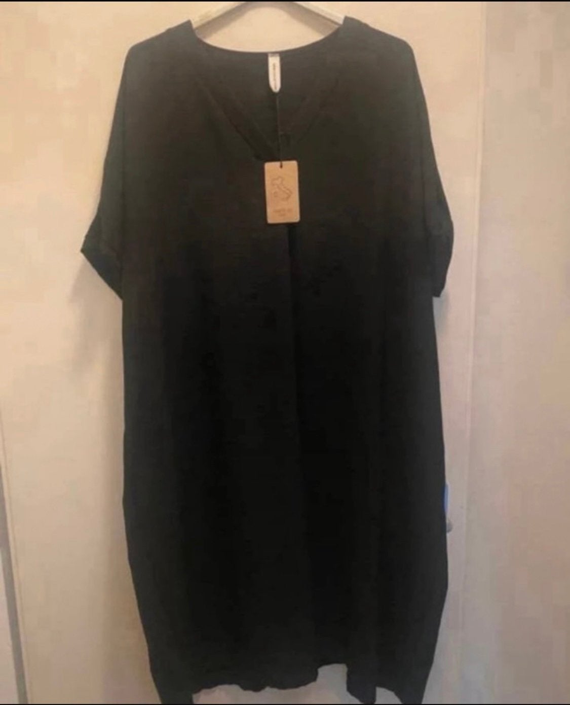 Jurk halflang, Zwart, Maat 46/48 (XL) of groter, Nieuw, Ophalen of Verzenden