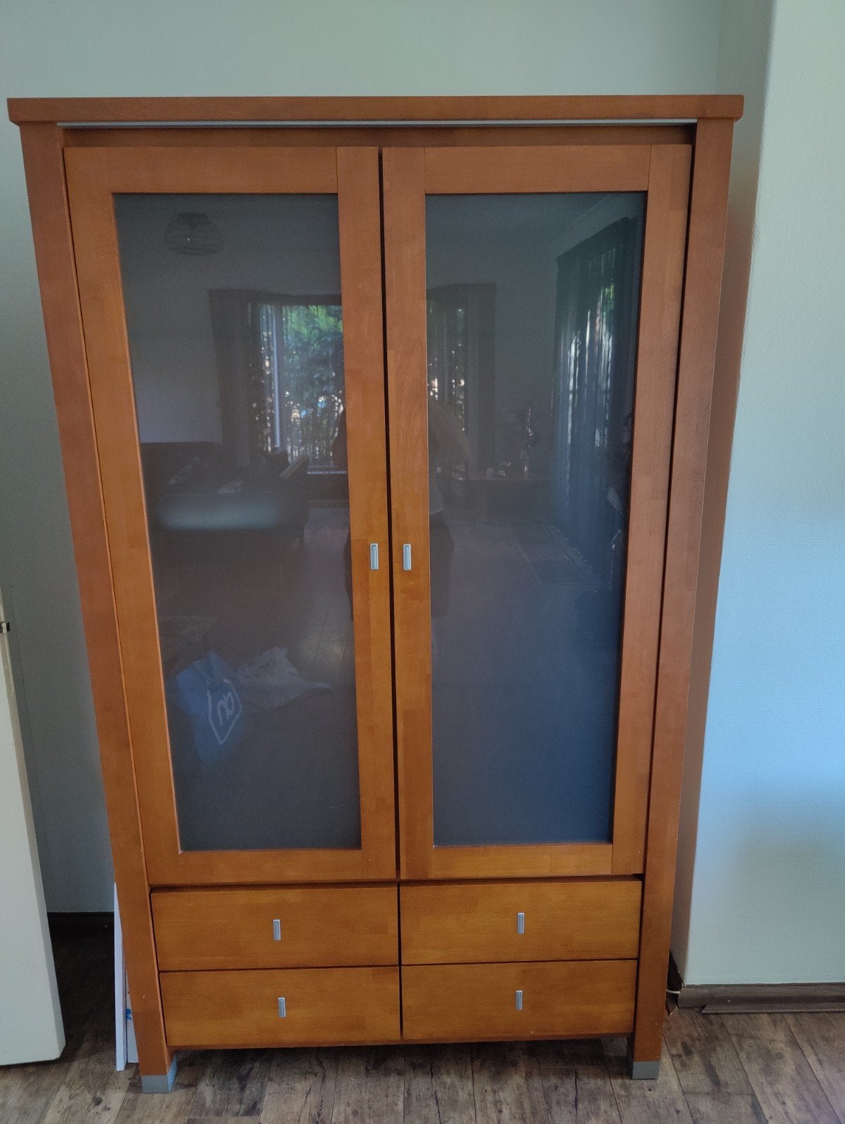 Grote houten kast, Huis en Inrichting, Kasten | Vitrinekasten, Ophalen, Zo goed als nieuw, 25 tot 50 cm, 200 cm of meer