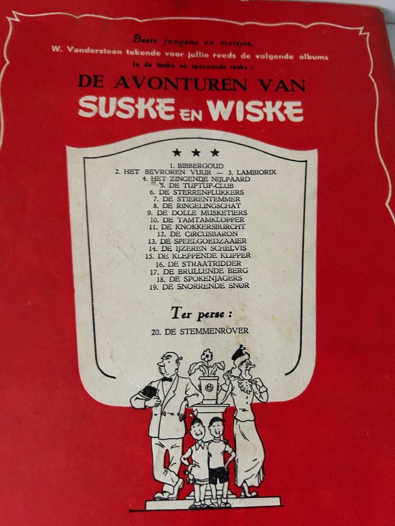 Suske en wiske het zingende nijlpaard, Gelezen, Verzenden, Willy Vandersteen, Eén stripboek