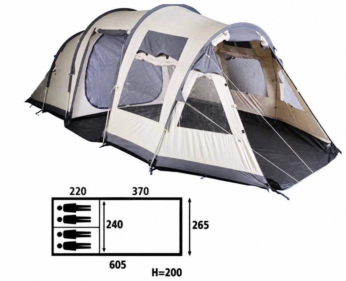 Base camp Vittoria IV tent 4 personen, Caravans en Kamperen, Tenten, Ophalen, Zo goed als nieuw