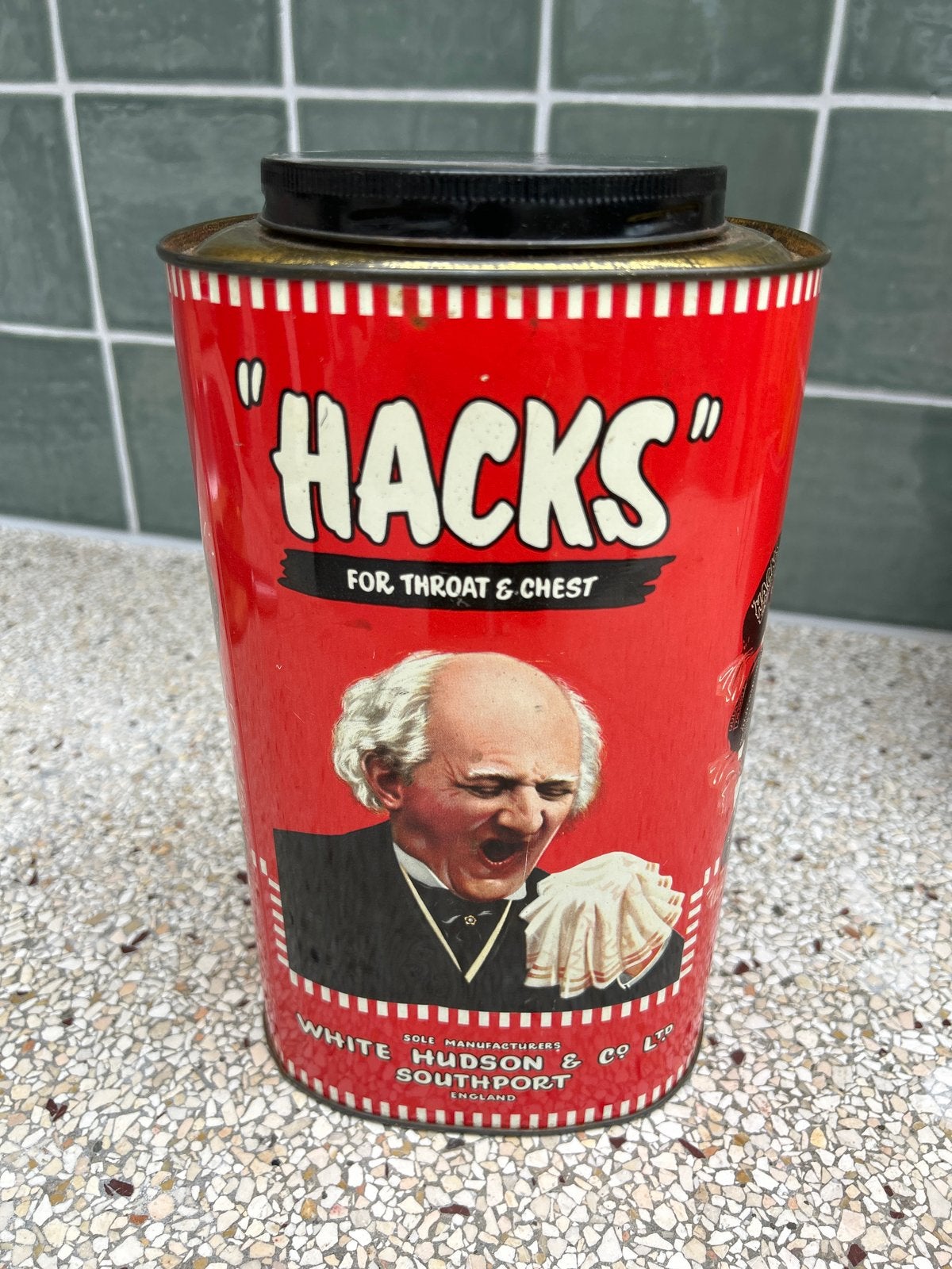 Vintage Hacks blik voor keel- en borstpastilles, Ophalen of Verzenden, Gebruikt, Overige, Overige merken