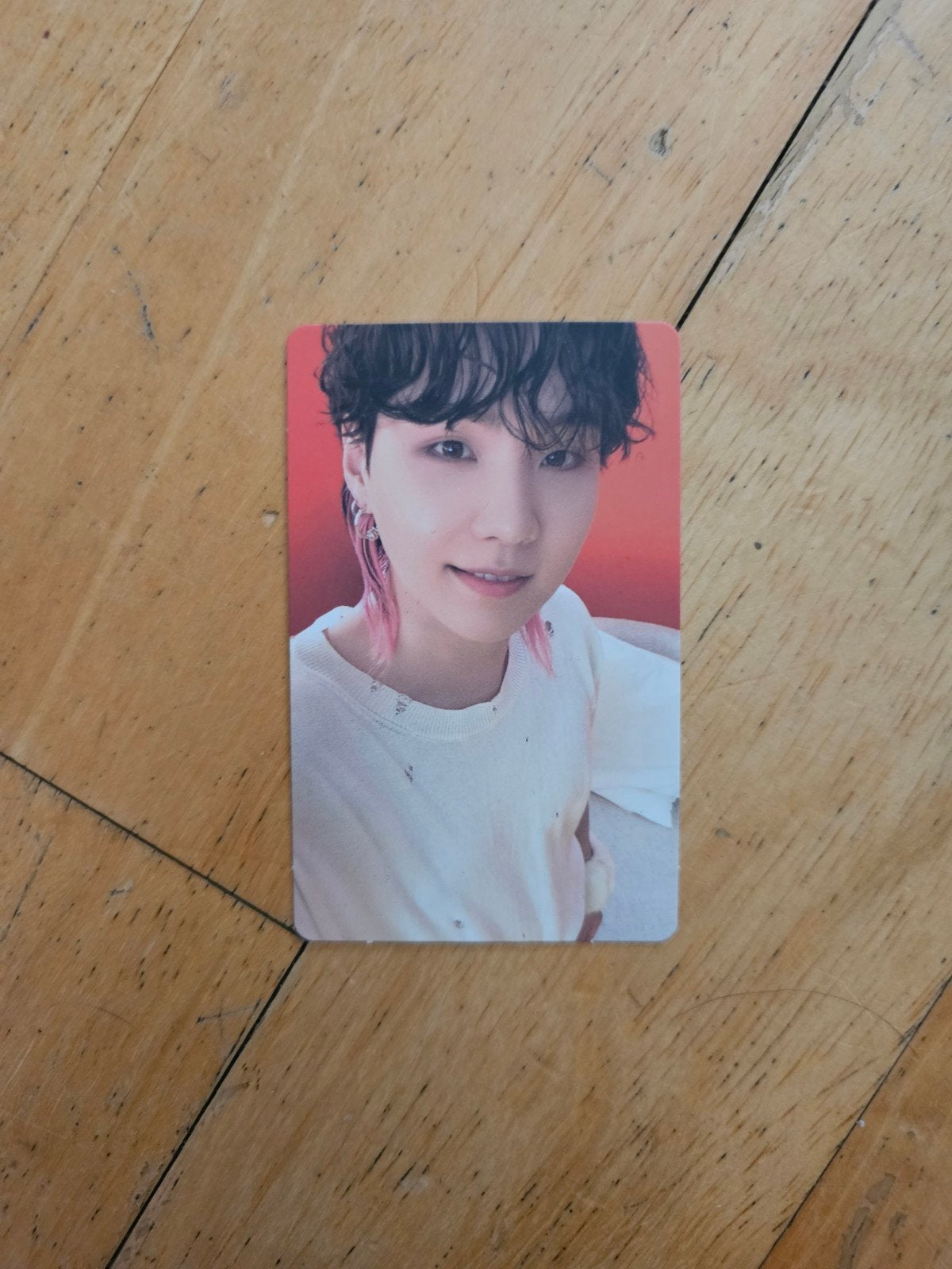 BTS Yoongi Butter Photocard, Verzamelen, Muziek, Artiesten en Beroemdheden, Verzenden, Zo goed als nieuw, Foto of Kaart
